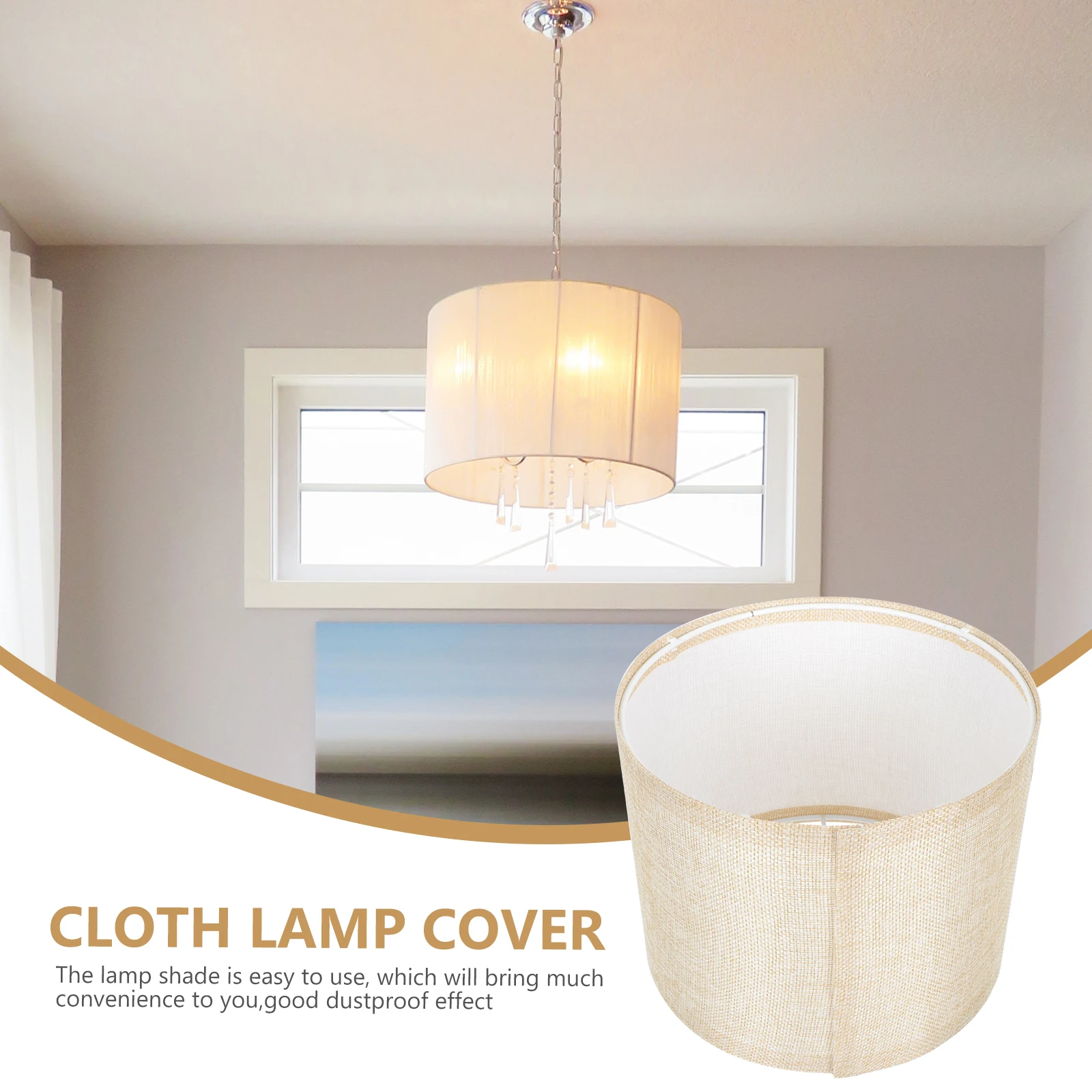 

Linen Rustic Lampshade 20x16cm Cloth Light Shade for Wall Floor Ceiling Lights Home Hotel Bar Stylish Chic Easy Use