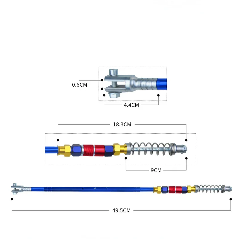 49.5cm freio pull rod lc135 modificado freio puxar haste universal liga de alumínio da motocicleta modificação haste de freio acessórios