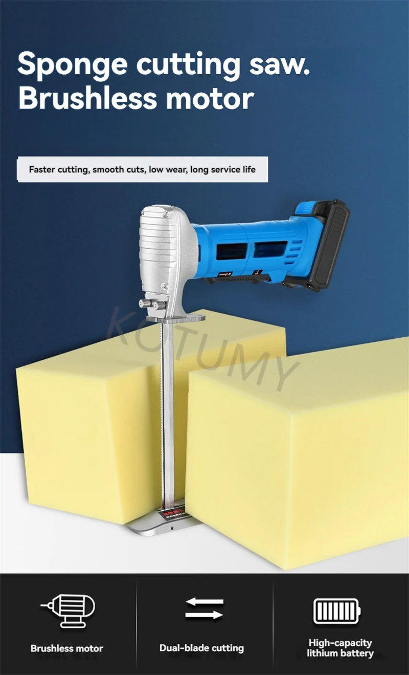 KD-03A Electric Sponge Cutting Saw Smooth Cutter For Sofa Mattress Foam Padding Custom Shaping Production Processing Tool