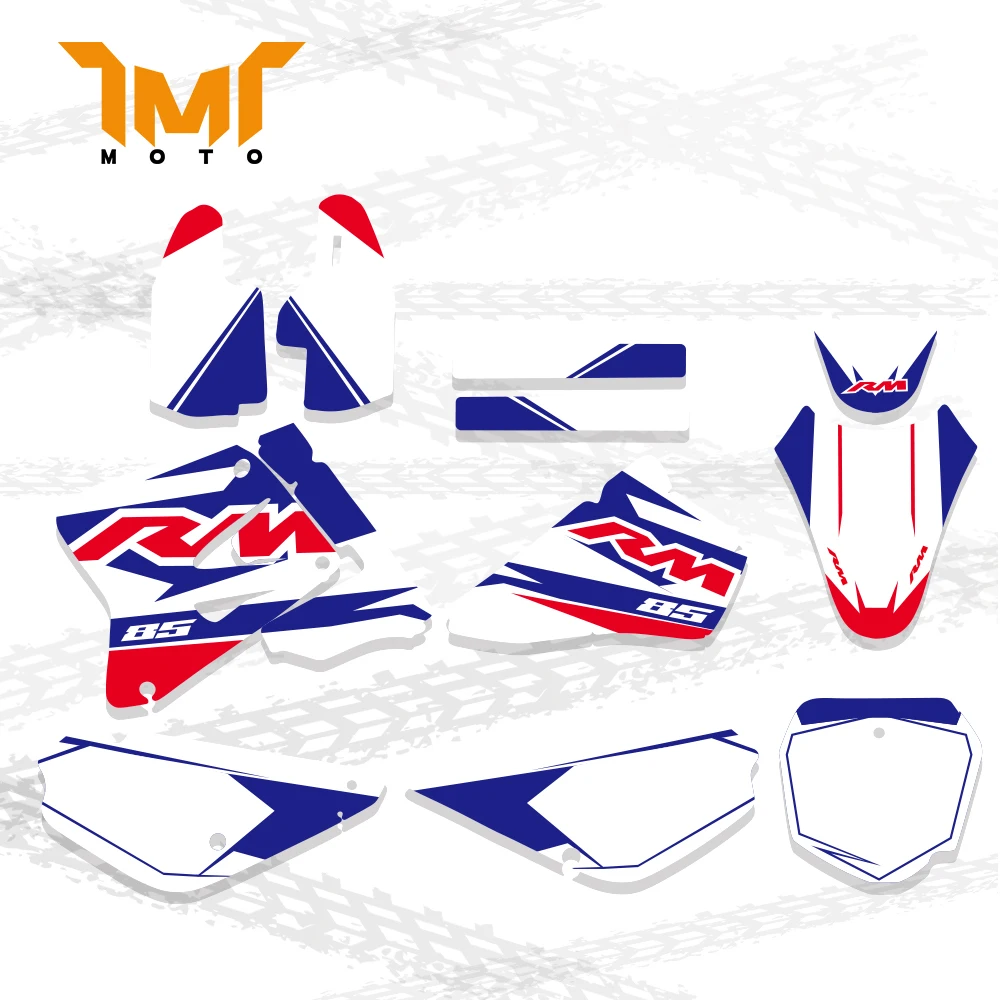 GRAPHICS & BACKGROUNDS DECALS STICKERS Kits Fit for Suzuki RM85 RM 85 2002-2012