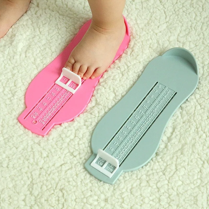 0-20cm Baby Foot Measurer Ruler Tools Shoe Size Helper 18-50 Euro Size Foot Measuring Gauge Baby Kids Foot Measure Random Color