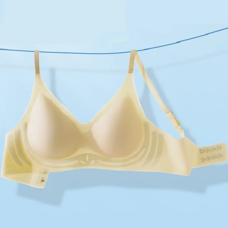 Ultra-Thin Sexy Bras Women's Beauty Back Seamless Ice Silk Push Up Padded Bralette Sleep Lingerie Underwear Bras Soutien Gorge