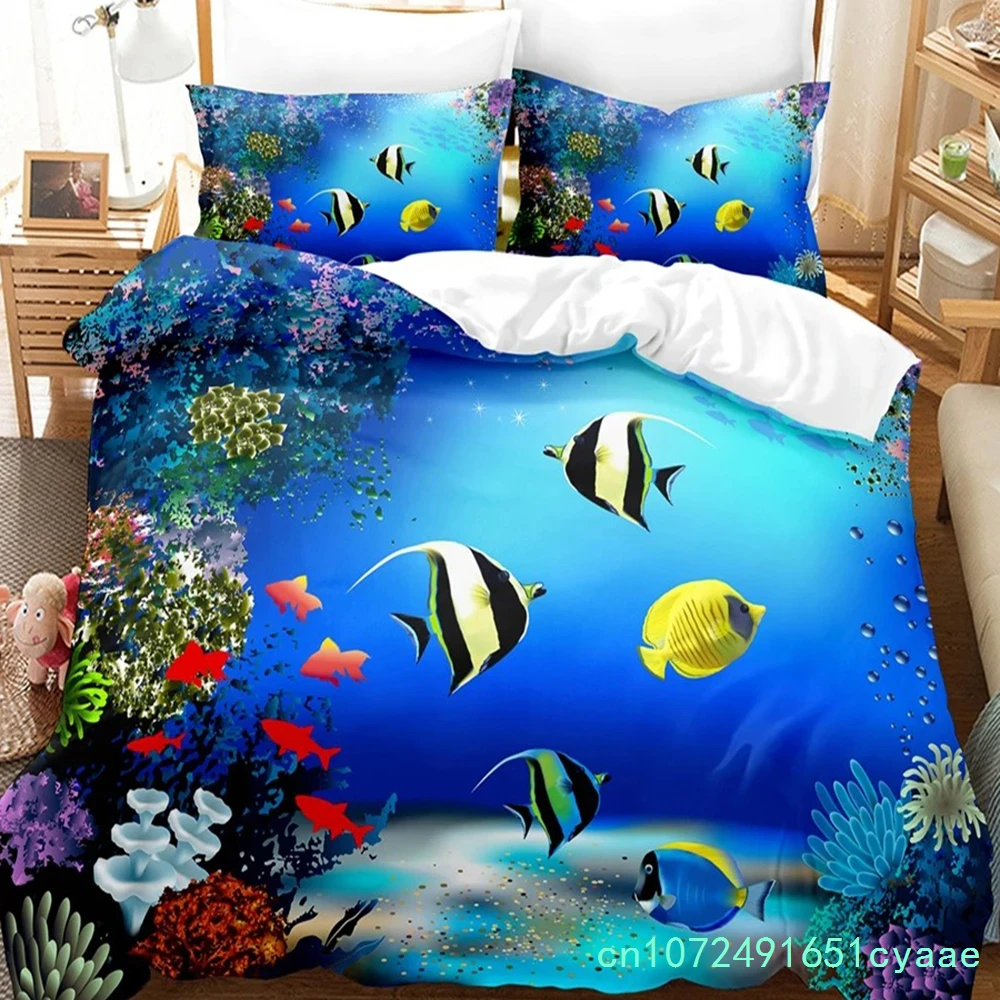 3D Print Undersea World Bed Li - Linen Duvet Cover review and price