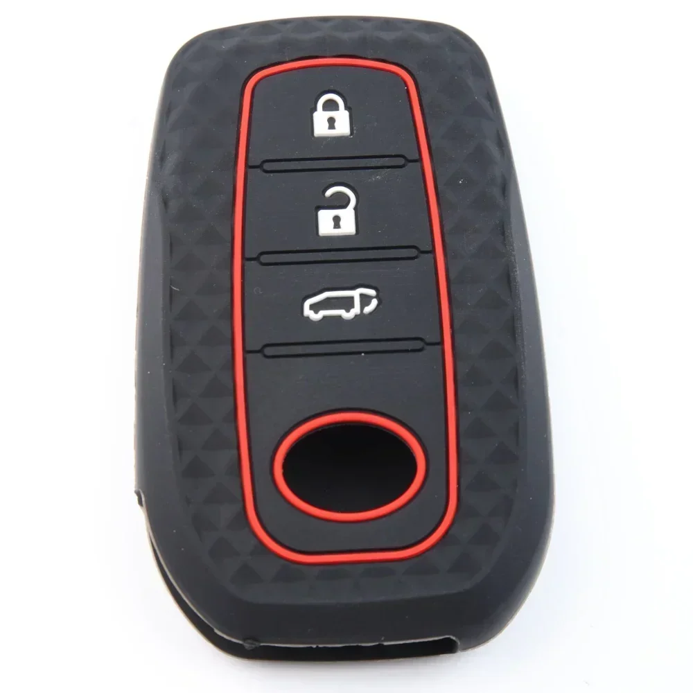 Silicone Car Key Case Cover For Toyota C-HR Hilux Fortuner Land Cruiser 200 Camry Corolla Crown RAV4 2023 2024 2025 Accessories
