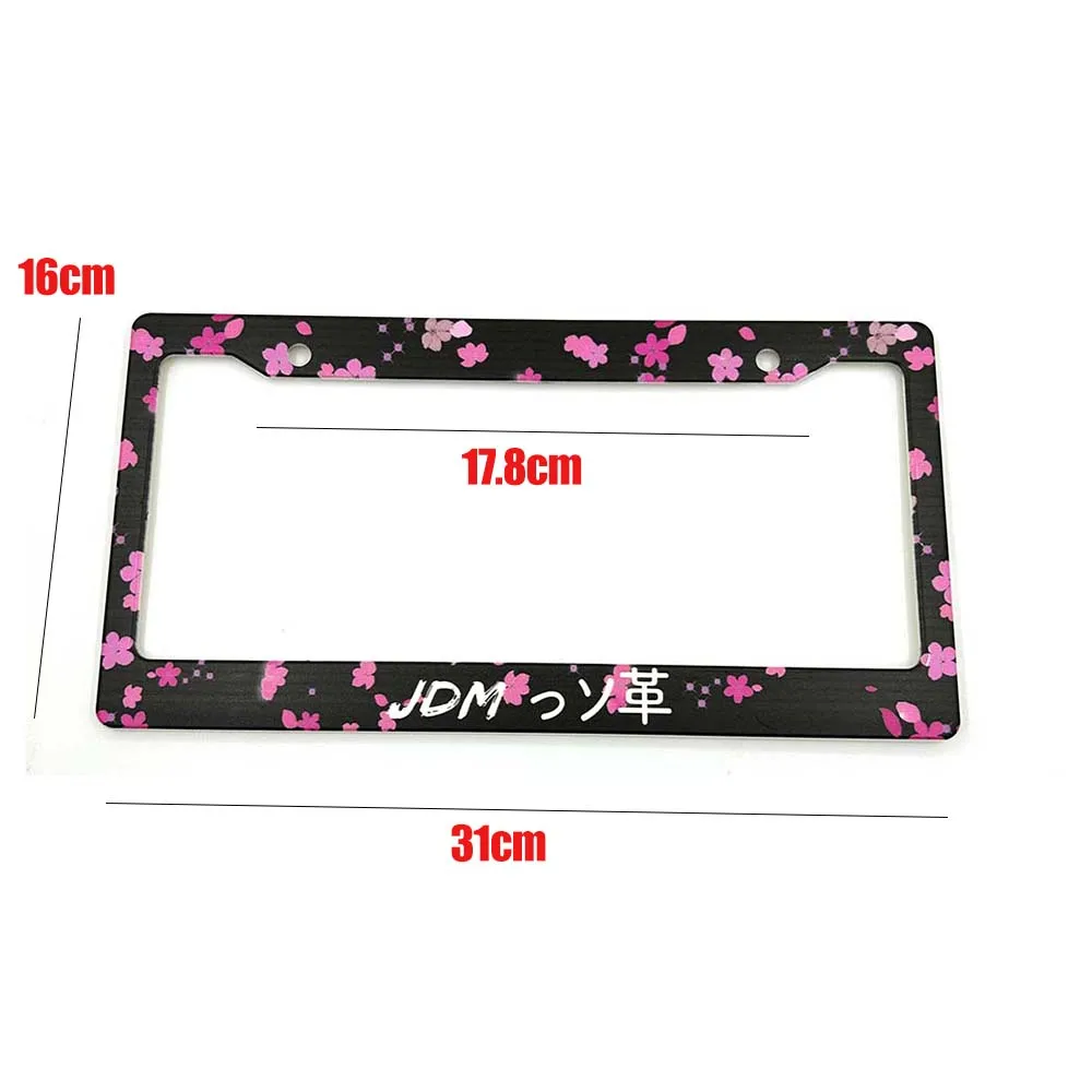 Universal ABS US Car License Plate Frame Cover JDM HKS Fake Taxi Number Plate Holder Jdm Style Racing Car Accessories