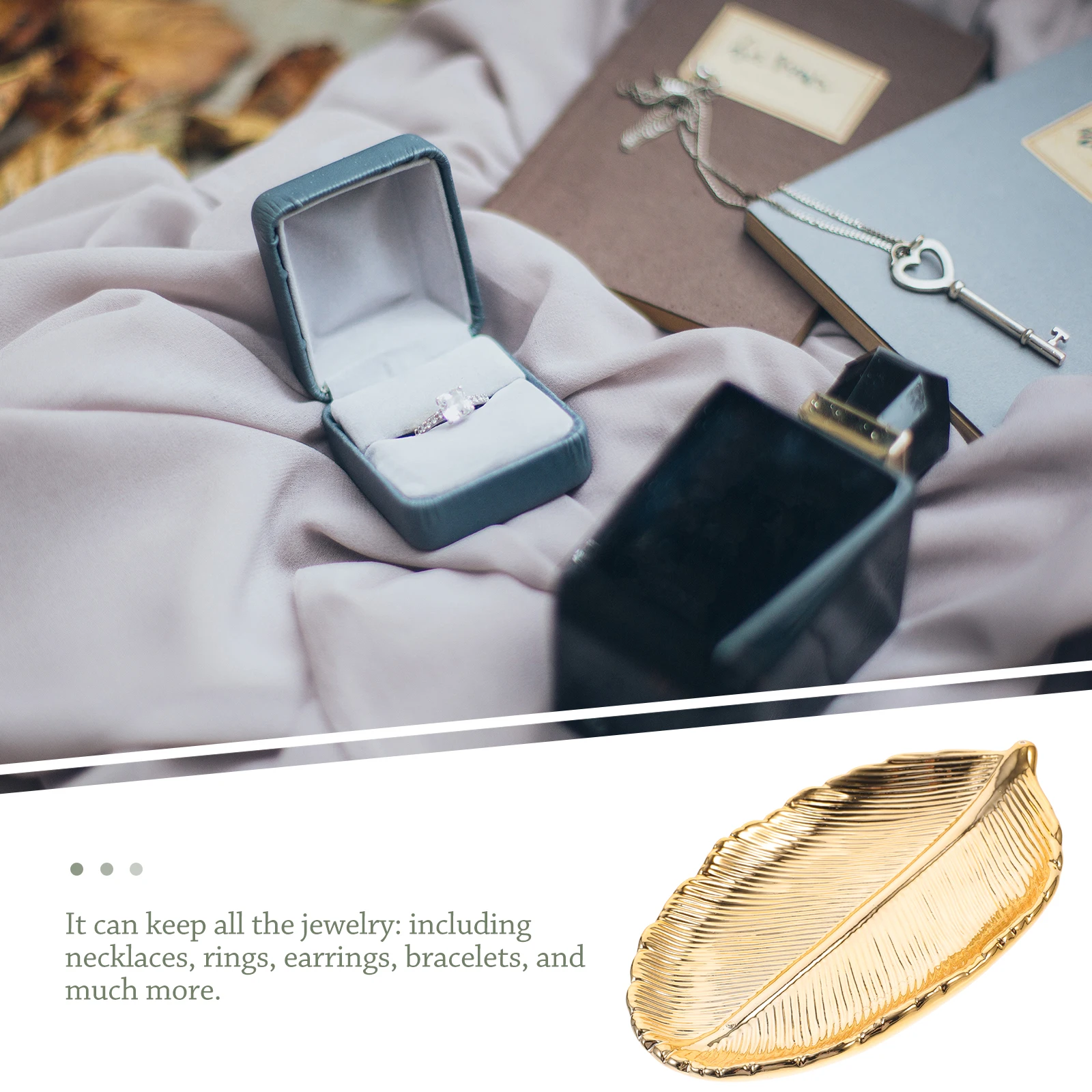 

Creative Leaf Jewelry Dish Ceramic Tray Ring Holder Organizer Home Decor Display Plate Jewelry Tray Trinket Dish