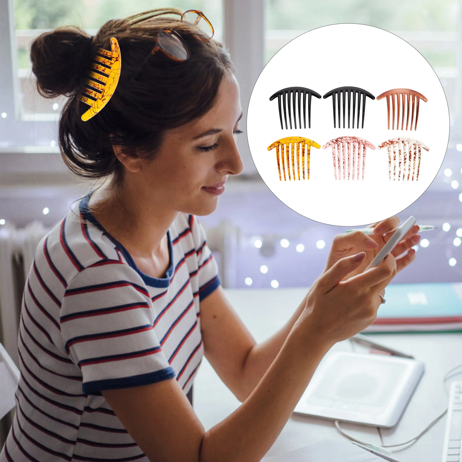 

6 Pcs Modeling Man Wedding Hair Accessories Pins French Twist Comb Decorative for Bun