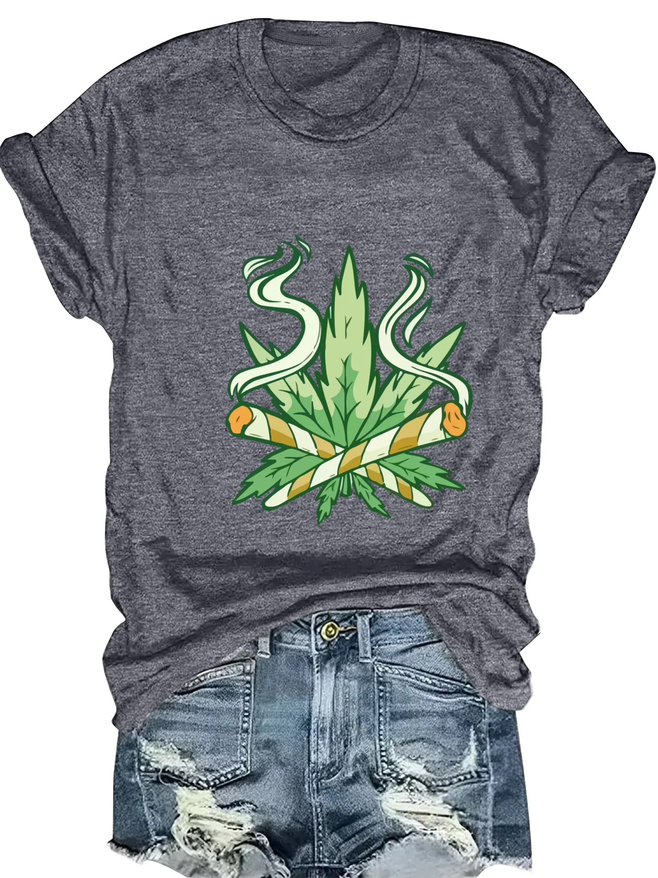 

Модный женский топ с геометрическим принтом, круглым вырезом и короткими рукавами, элегантный повседневный стиль