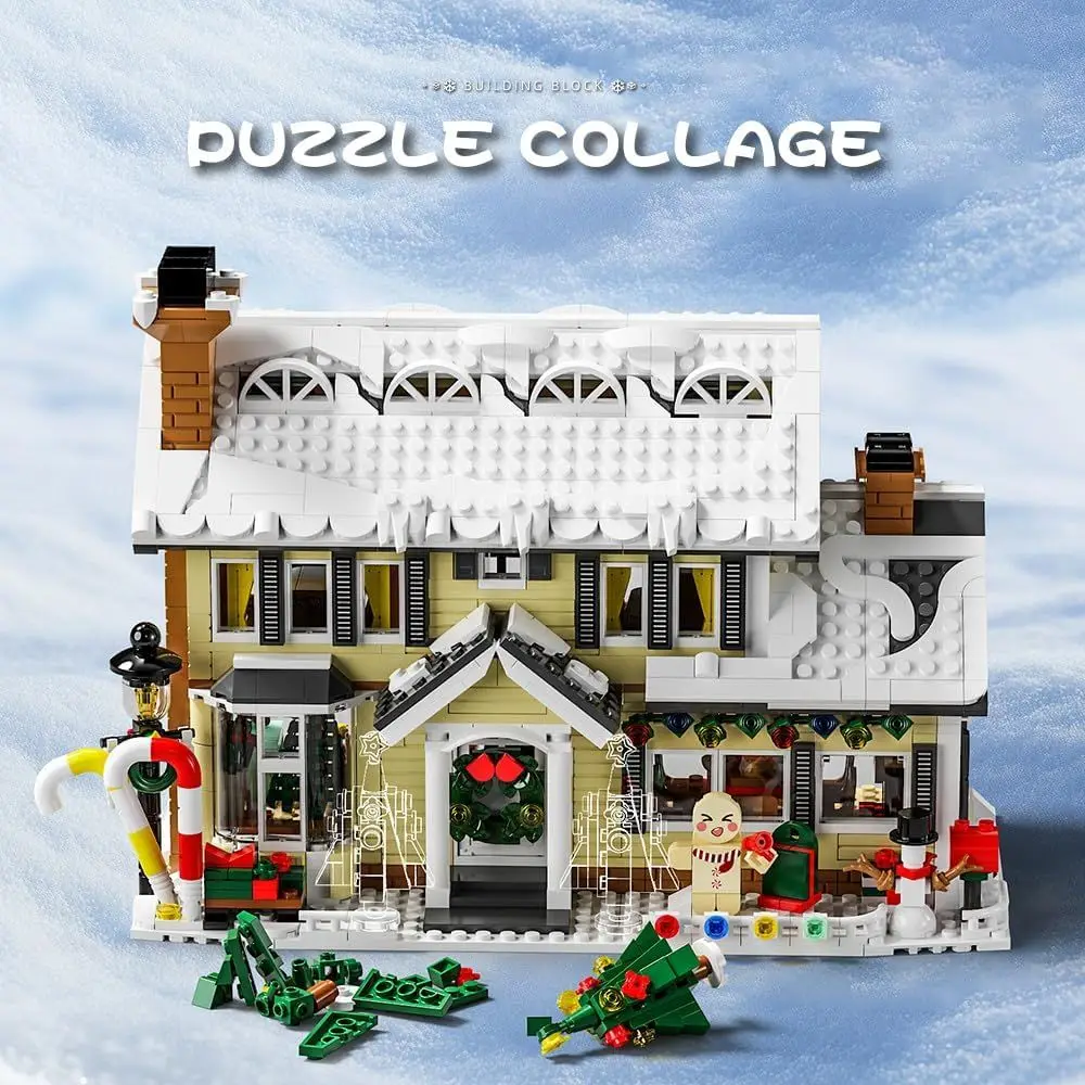 ชุดสร้างหมู่บ้านคริสต์มาส: ชุดบ้านวันหยุดพร้อมชิ้นส่วน 1,431 ชิ้นสำหรับผู้ใหญ่และวัยรุ่น