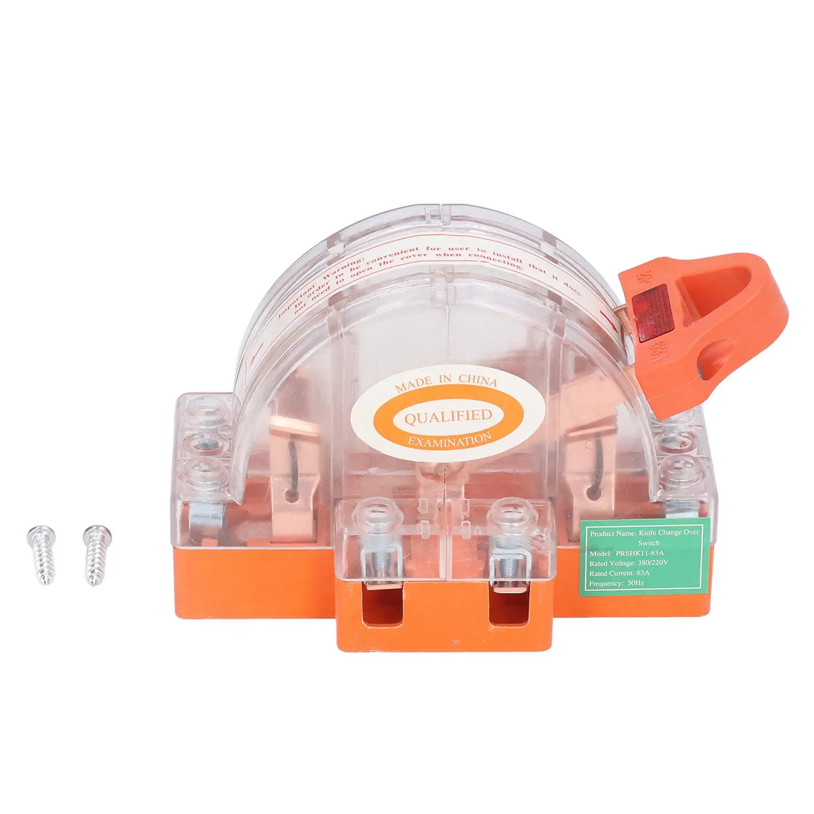 

Ножевой выключатель, полностью медный прозрачный корпус, 2/3-полюсный двойной выключатель переменного тока 380 В 220 В для выключателя питания