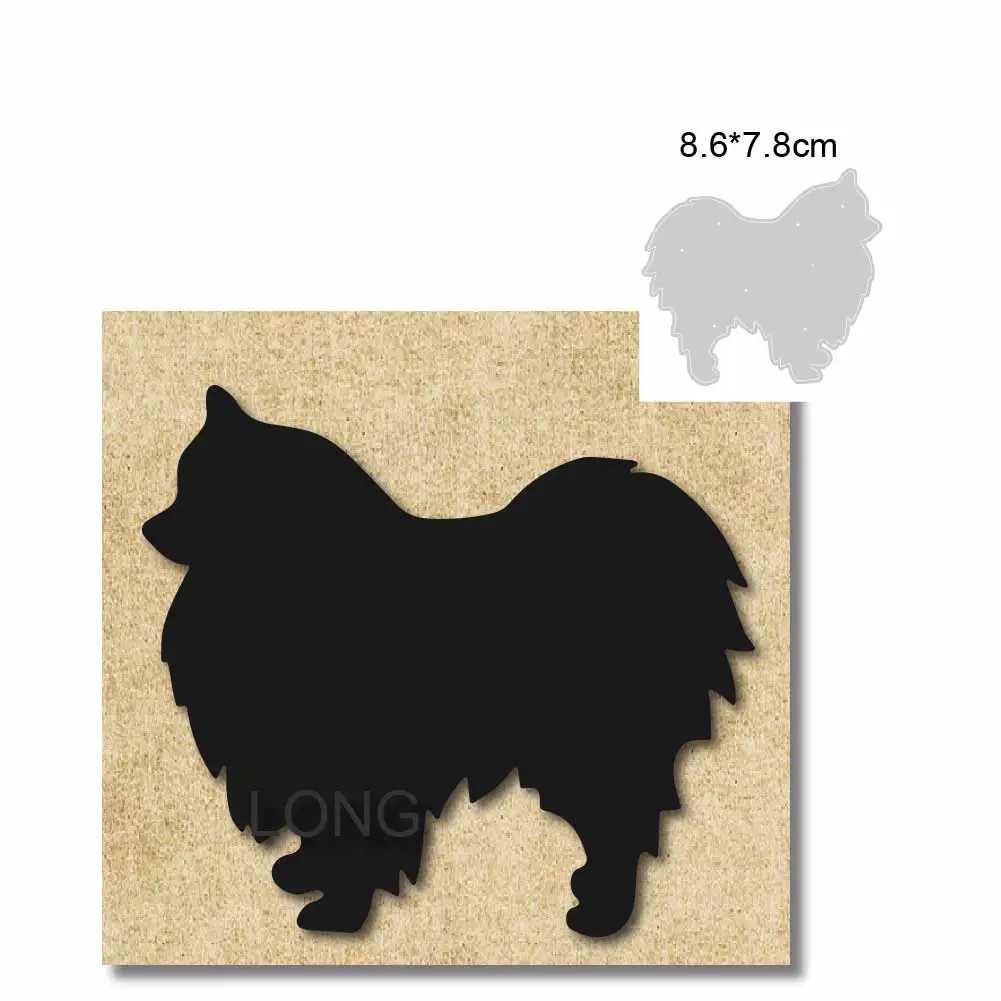 

Pomeranian Metal Cutting Dies Cut 2024 Scrapbook Card Making Animal Paper Craft Knife Mold Blade Punch Stencils