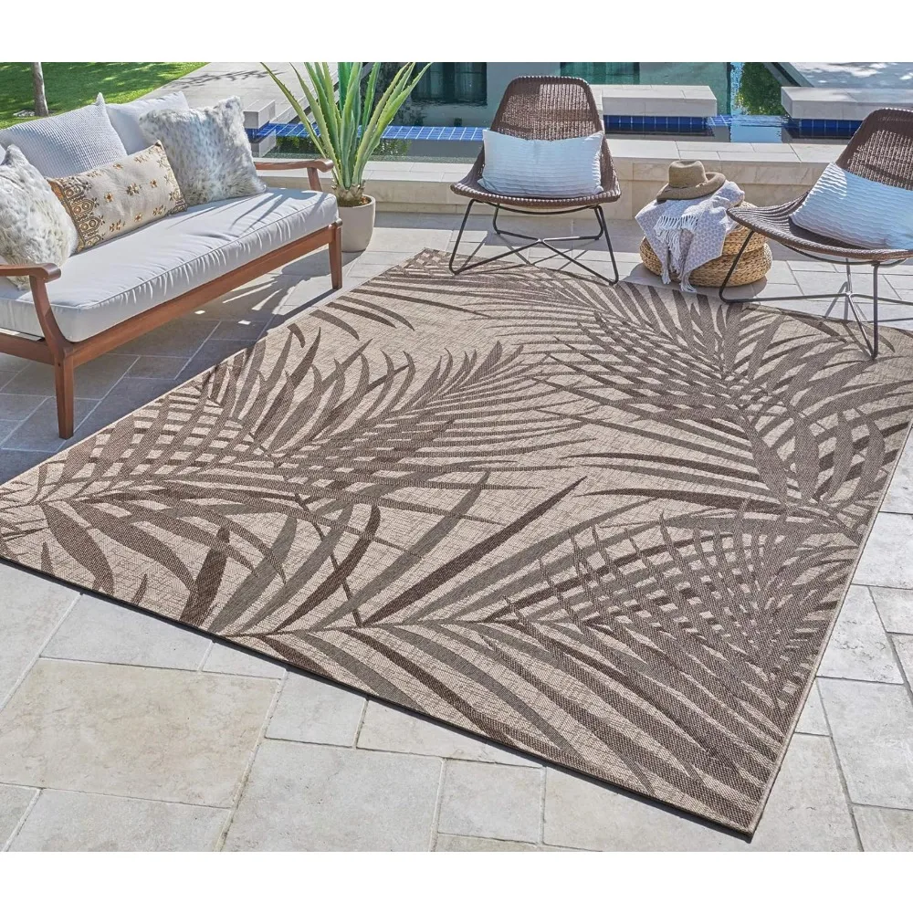 

Carpeting, Indoor Outdoor Classic Flatweave Area Rug, Stain UV Resistant Carpet, Deck, Poolside Mudroom, 8x10 Ft ,Large Carpets