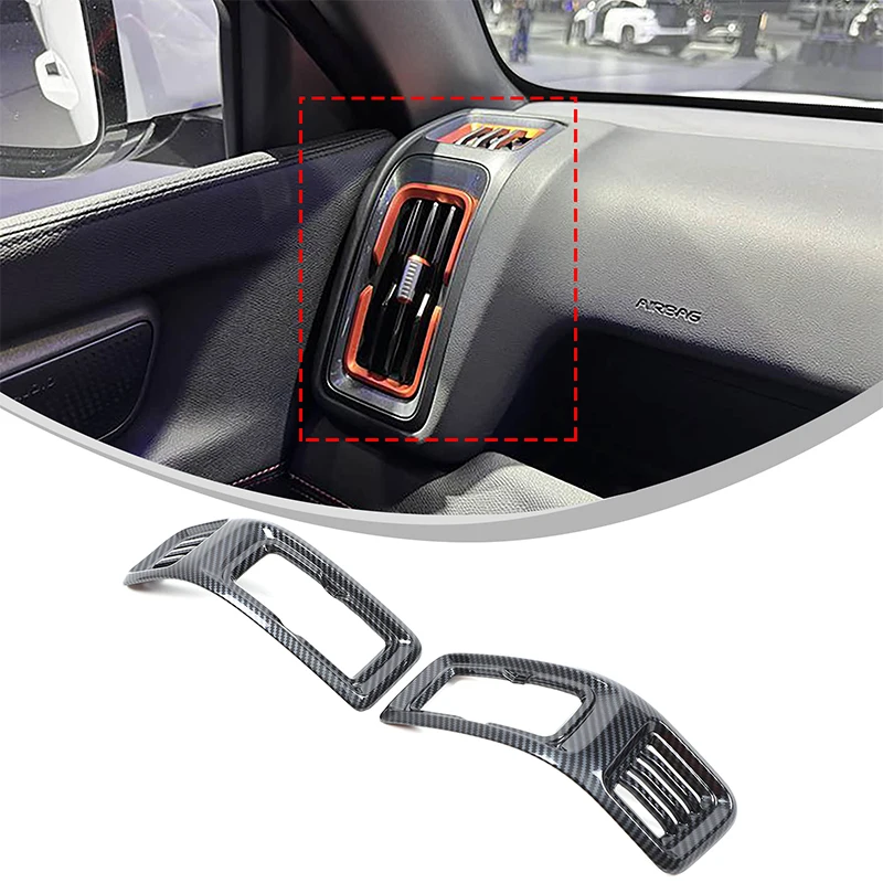 

Car Front Side AC Vent Frame Trim Sticker Air Conditioning Outlet Frame Trim Cover Car Accessories For BYD SHARK 6 DMO 2024-2026