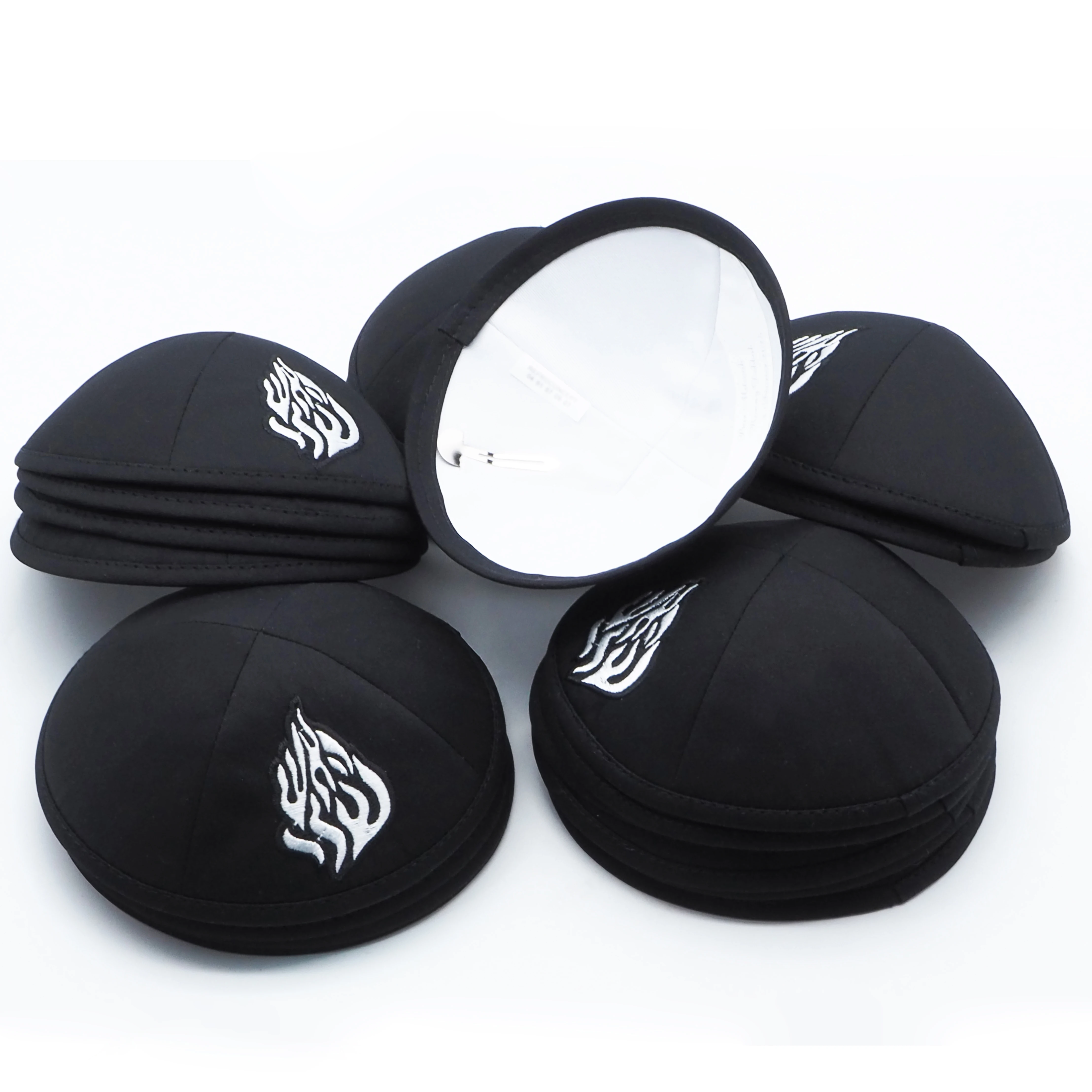 NAVY DENIM KIPPAHS, KIPPOT, KIPOT WITH EMBROIDERY LOGO FOR Wedding