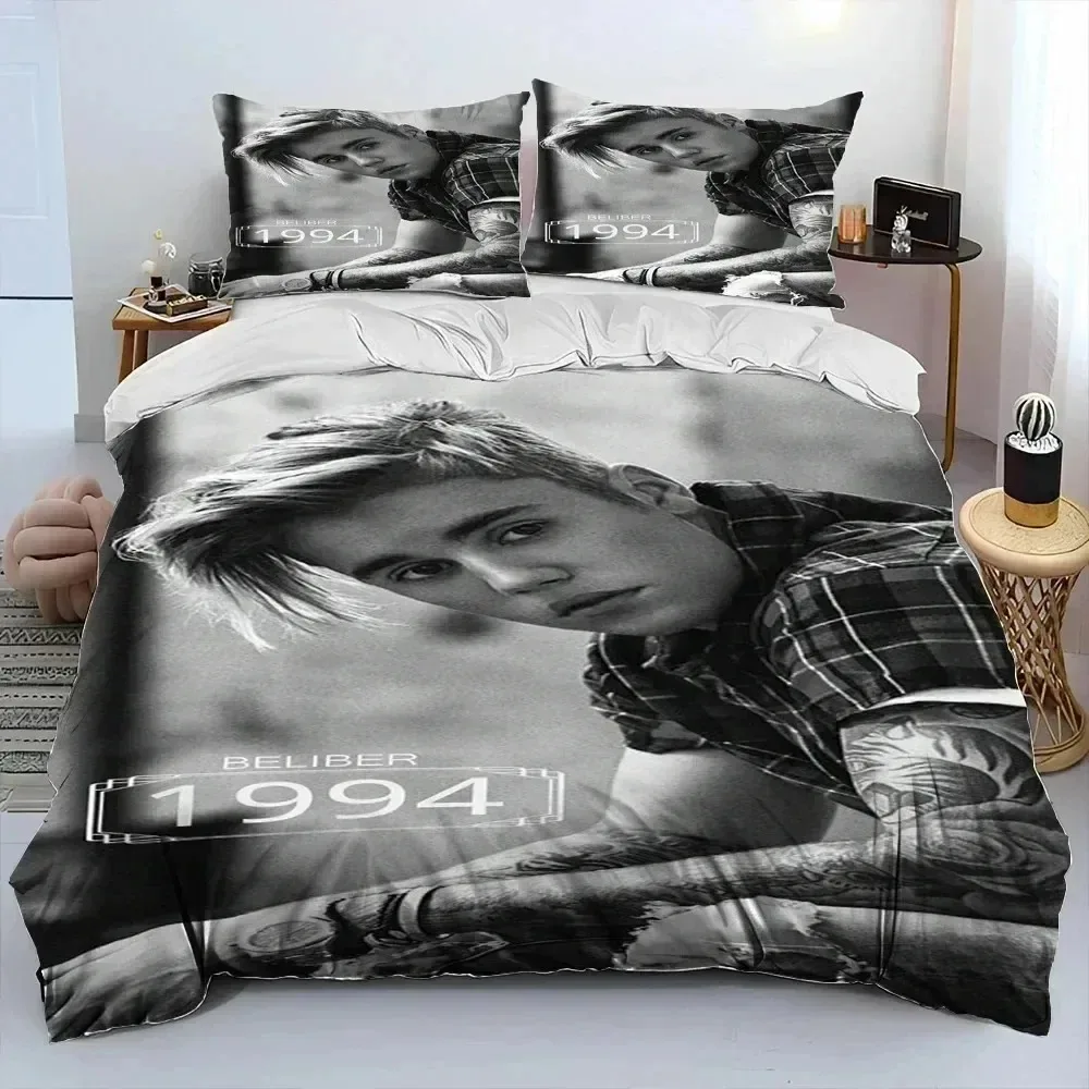 

3D Print Popular Singe Justin Bieber JBiebs Bedding Set Duvet Cover Bed Set Quilt Cover Pillowcase Queen Boys Adult