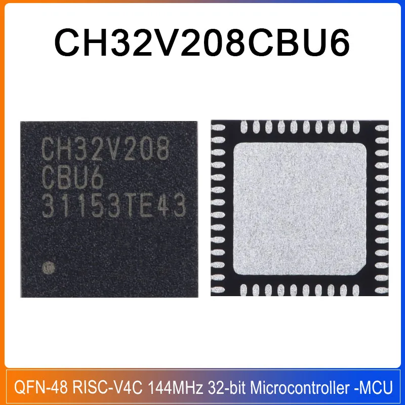 1-50PCS CH32V208CBU6 QFN-48 CH32 V208CBU6 208CBU6 CH32V208 CBU6 RISC-V4C Core144MHz 32-bit Microcontroller -MCU
