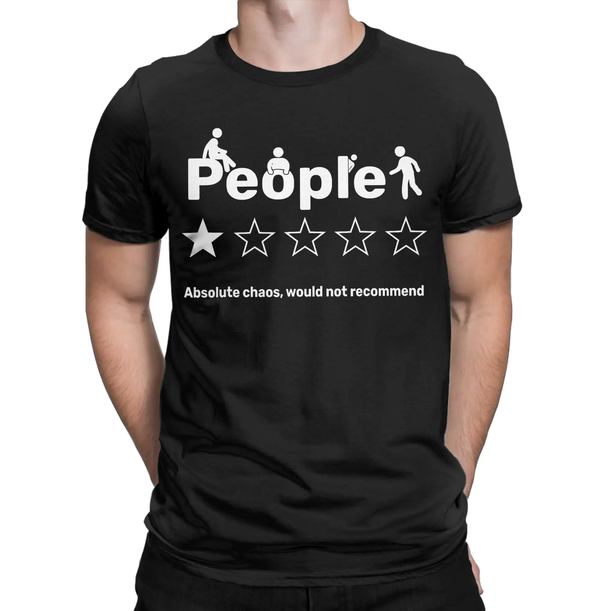 Hipster People One Star Rating Total Nightmare Would Not Recommend T-Shirt Men Women's Pure Cotton T Shirt Tees Gift Idea Tops