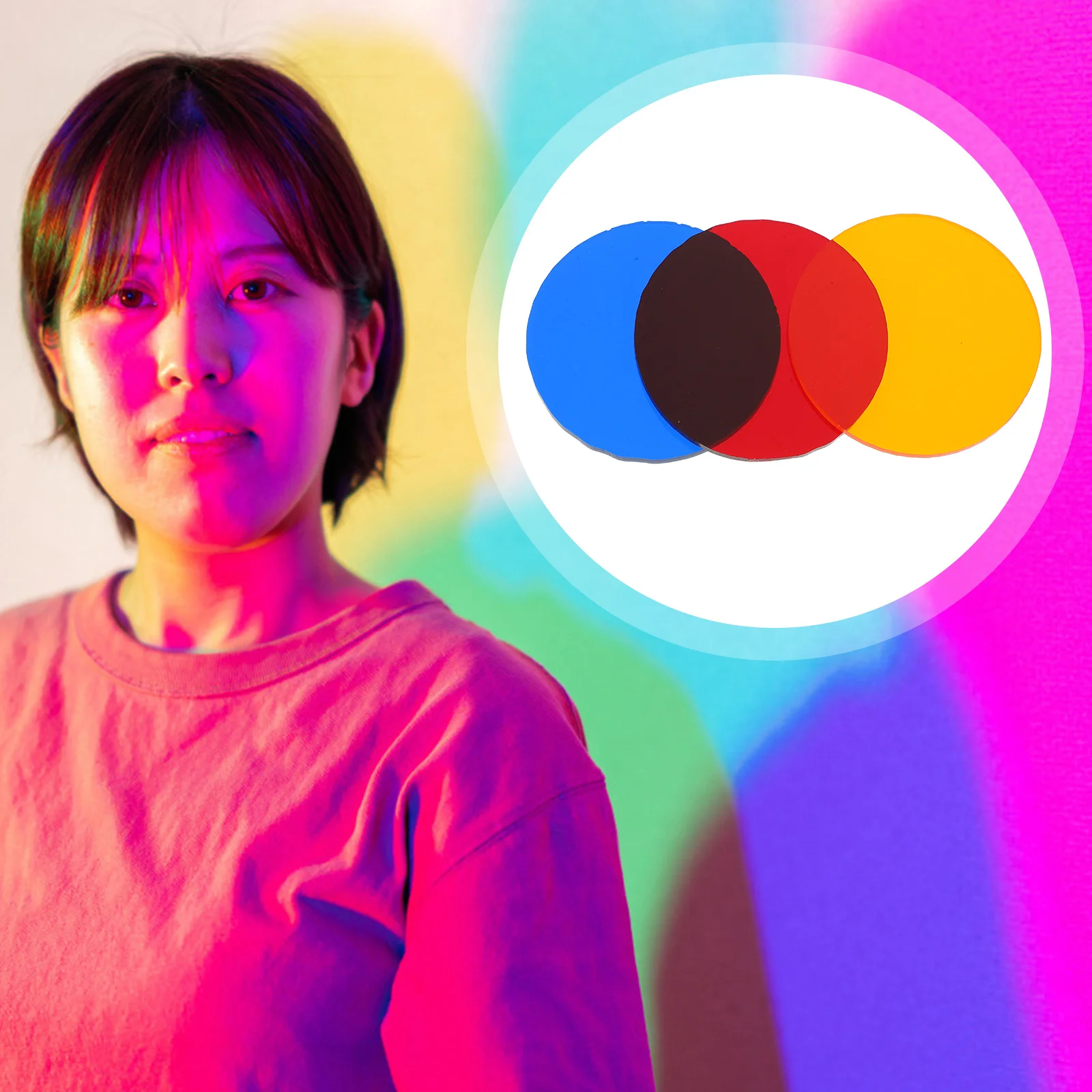 9 Pcs Kit Physical Teaching Tools Color Filter Boards Educational Color Filters Physical Filter Boards Optical Instruments