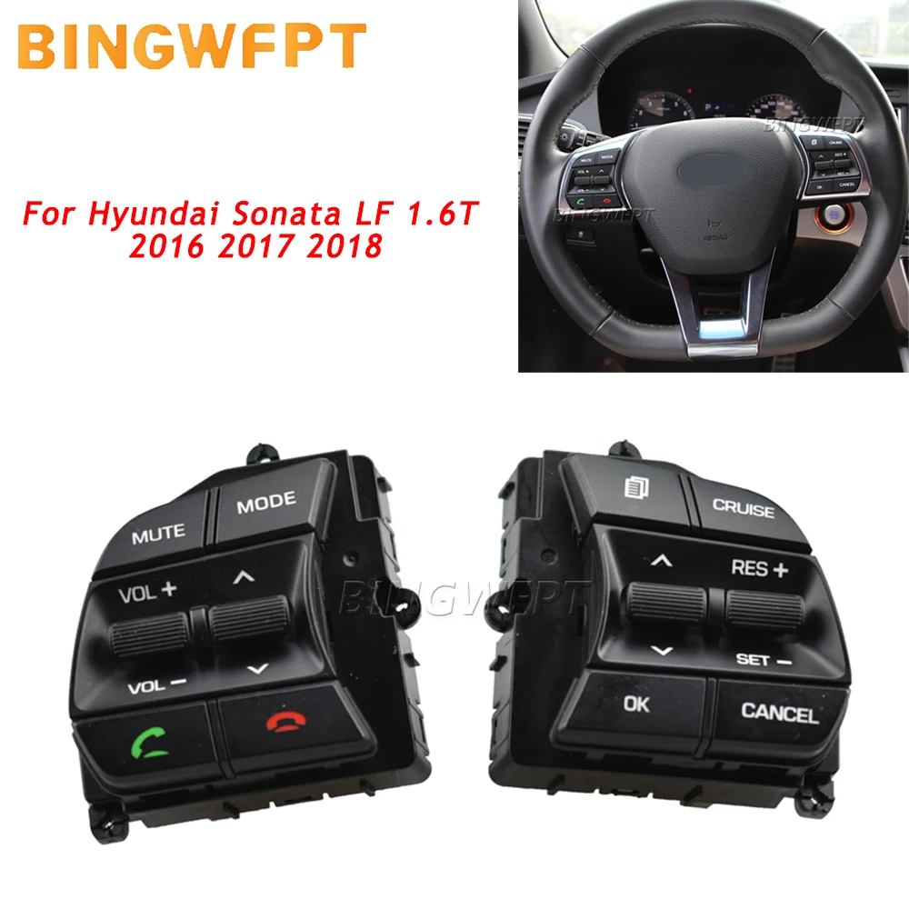 

High Quality Multifunction Steering Wheel Cruise Control Switch For Hyundai Sonata LF 1.6T 2016 2017 2018 Car Accessories