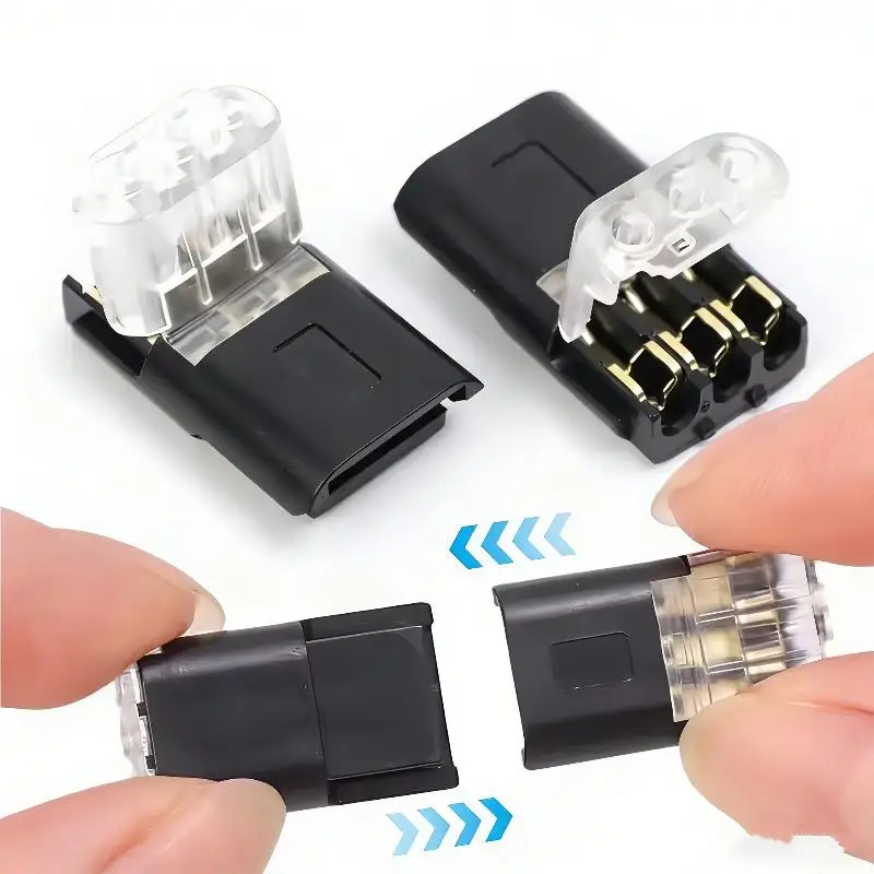 1/10Pcs Free Stripping Quick Cable Connectors D3 Electric Wire Connector 3 Line Interconnection Automotive Terminal Connector