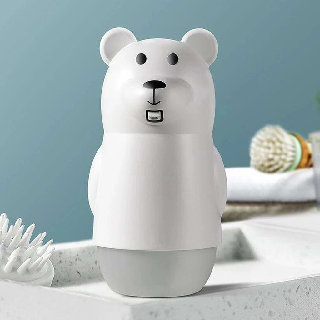 NEW Soap Dispenser Cute Bear Shape Infrared Sensor Touchless Soap Dispenser 10oz/300ml USB Rechargeable Foaming Soap Dispenser