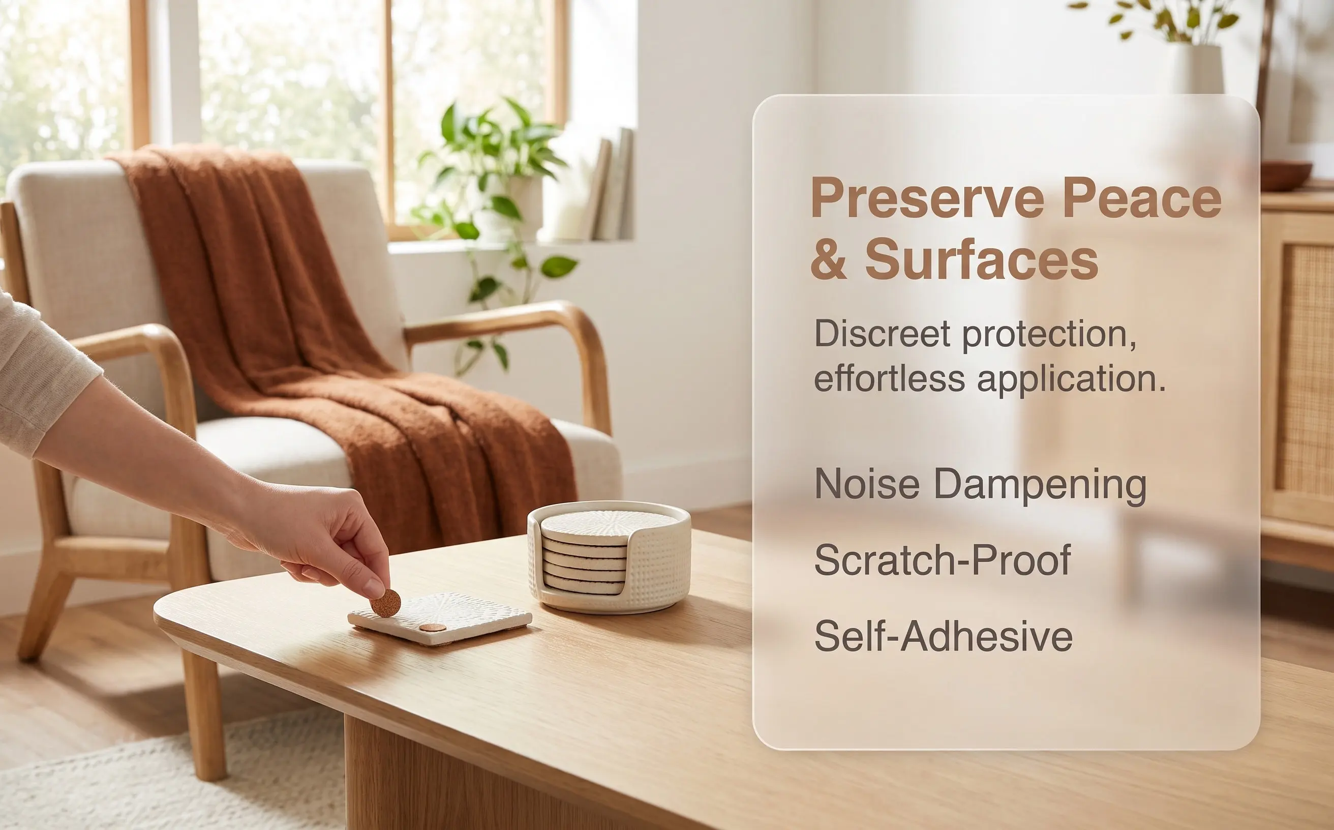2000Pcs Cork Adhesive Backing Pads Cabinet Door Bumper Quiet Close Protector Furniture Drawer Stopper Noise Damper Soft
