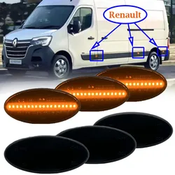 Lâmpada LED Âmbar Side Maker, luz lateral para Renault Master MK3 Van, Nissan NV400, 2012- Opel Movano MK2 2011- OEM # 261B00001R