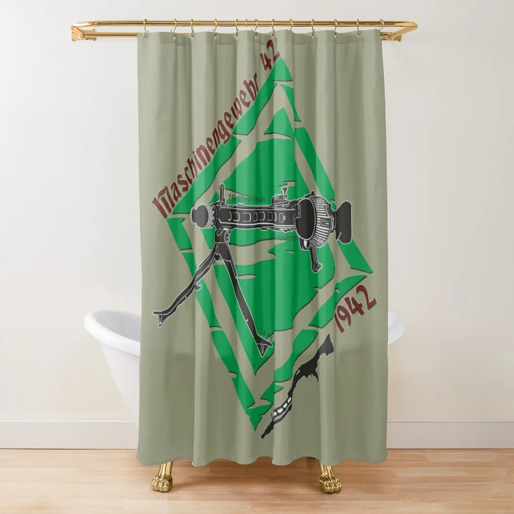 

German MG-42 machine gun Shower Curtain Shower For Bathroom Set For The Bathroom Bathroom Accessorys Luxury Curtain