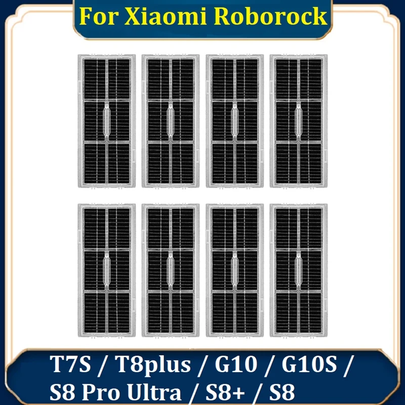 Filtro Hepa da 8 pezzi per Xiaomi Roborock T7S/T8plus/G10/G10S/S8 Pro Ultra /S8 +/S8 parti di ricambio per aspirapolvere Robot