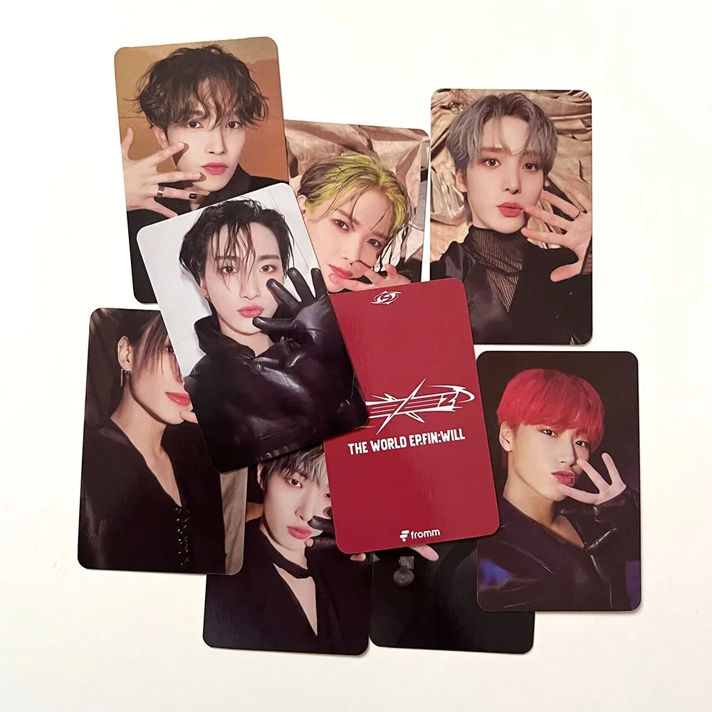 8Pcs/Set Kpop Idol ATEEZ Boy Group LOMO Cards New Album EP FIN WILL HD Photocards Card Poster Sticker Fans Gifts Collection