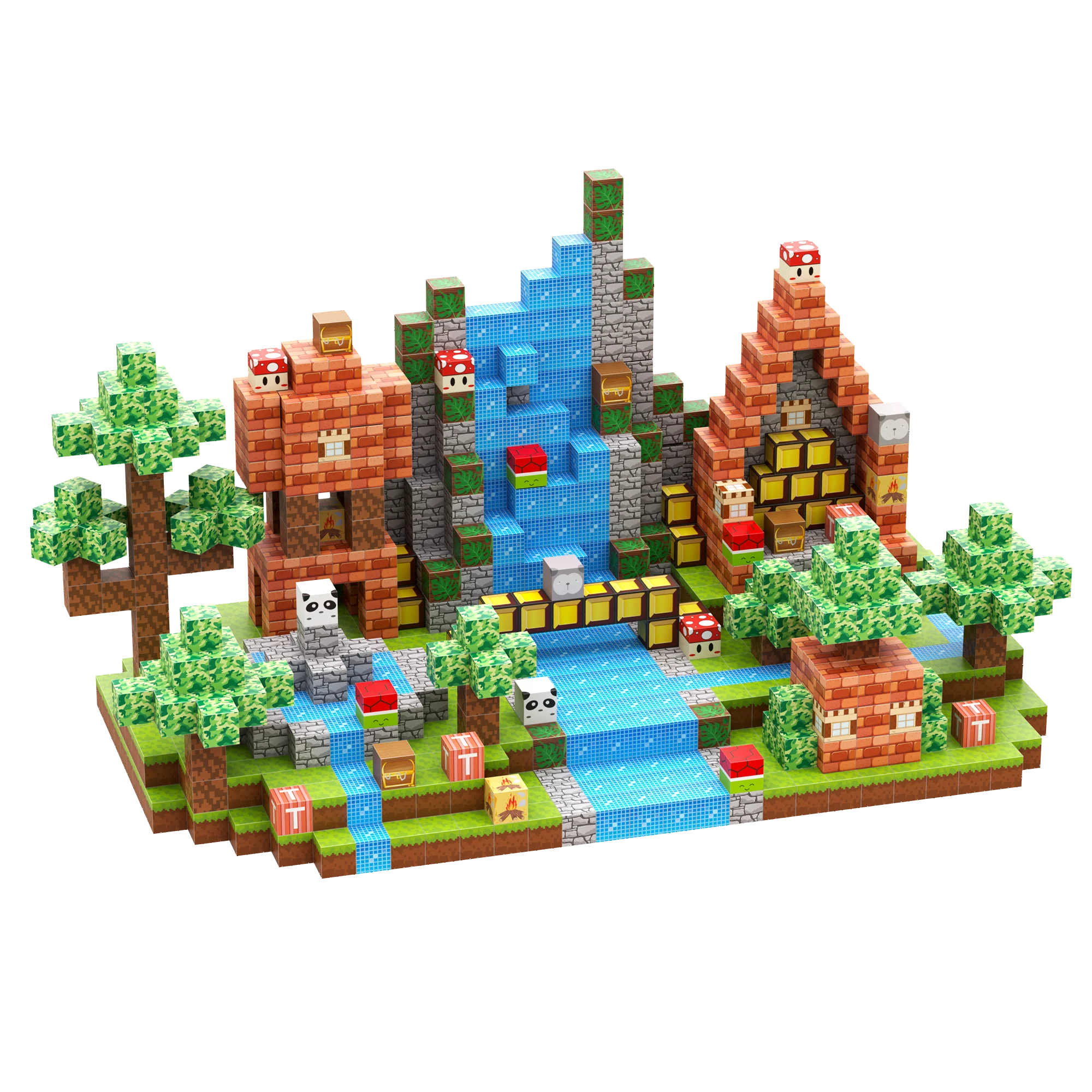 150 ชิ้นสร้างแม่เหล็ก Windmill Falls บ้าน - ของเล่นแม่เหล็กสําหรับ Montessori เด็กวัยหัดเดินของขวัญวันเกิดคริสต์มาส - ของเล่นประสาทสัมผัส STEM