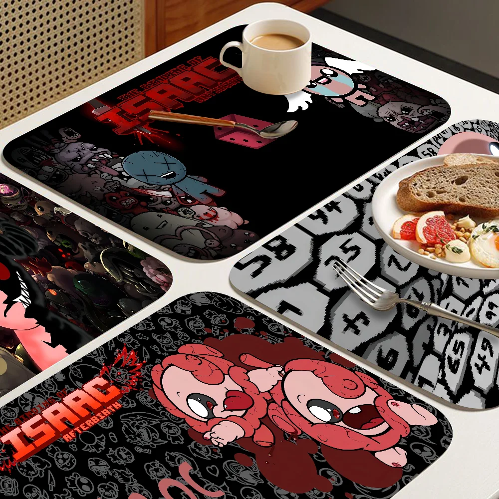 

Binding Of Isaac Anime Printed Dish Drying Mat Super Absorbent Coffee Drain Pad Tableware Quick Dry Rug Dinnerware Placemat