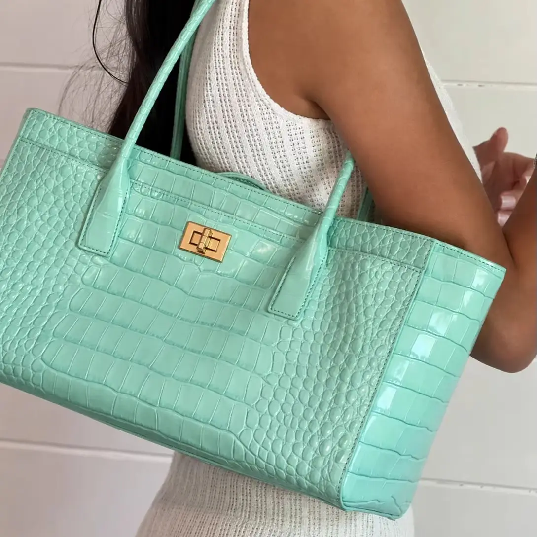 Fashion Large Capacity Alligator Tote Bag Designer Women Handbag Luxury Pu Leather Lady Handbags Qualiy Commuter Bags 2026 image 2