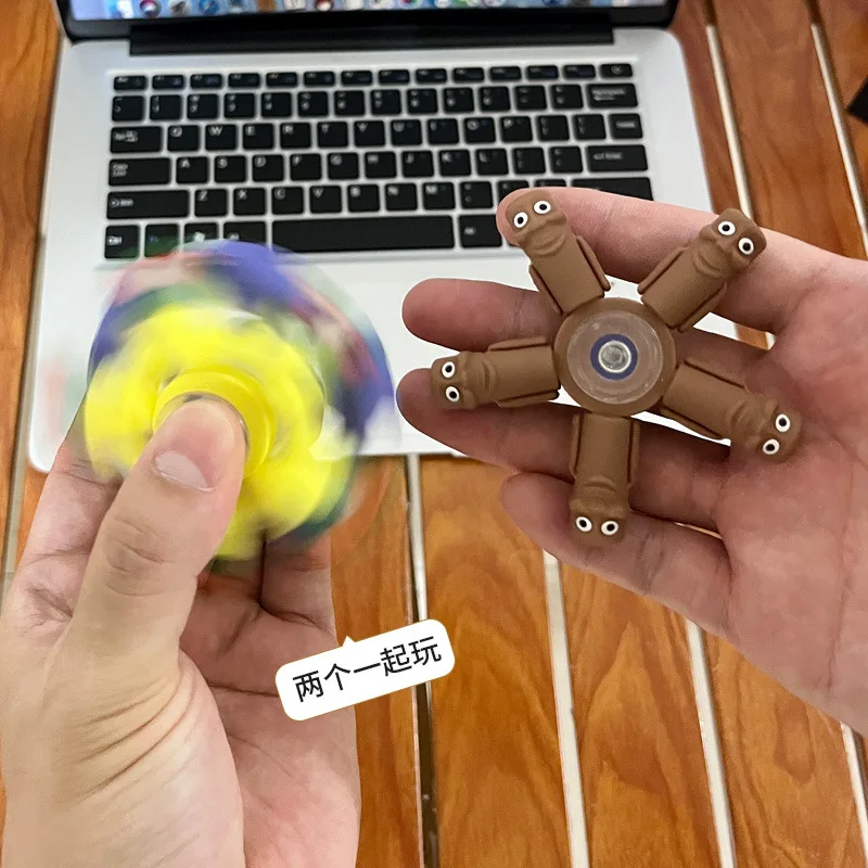 Italian Brainrot Tung Deformed Fidget Spinner Chain Toy Antistress Hand Spinner Vent Toy Adult Stress Relief Fidget Sensory Gyro