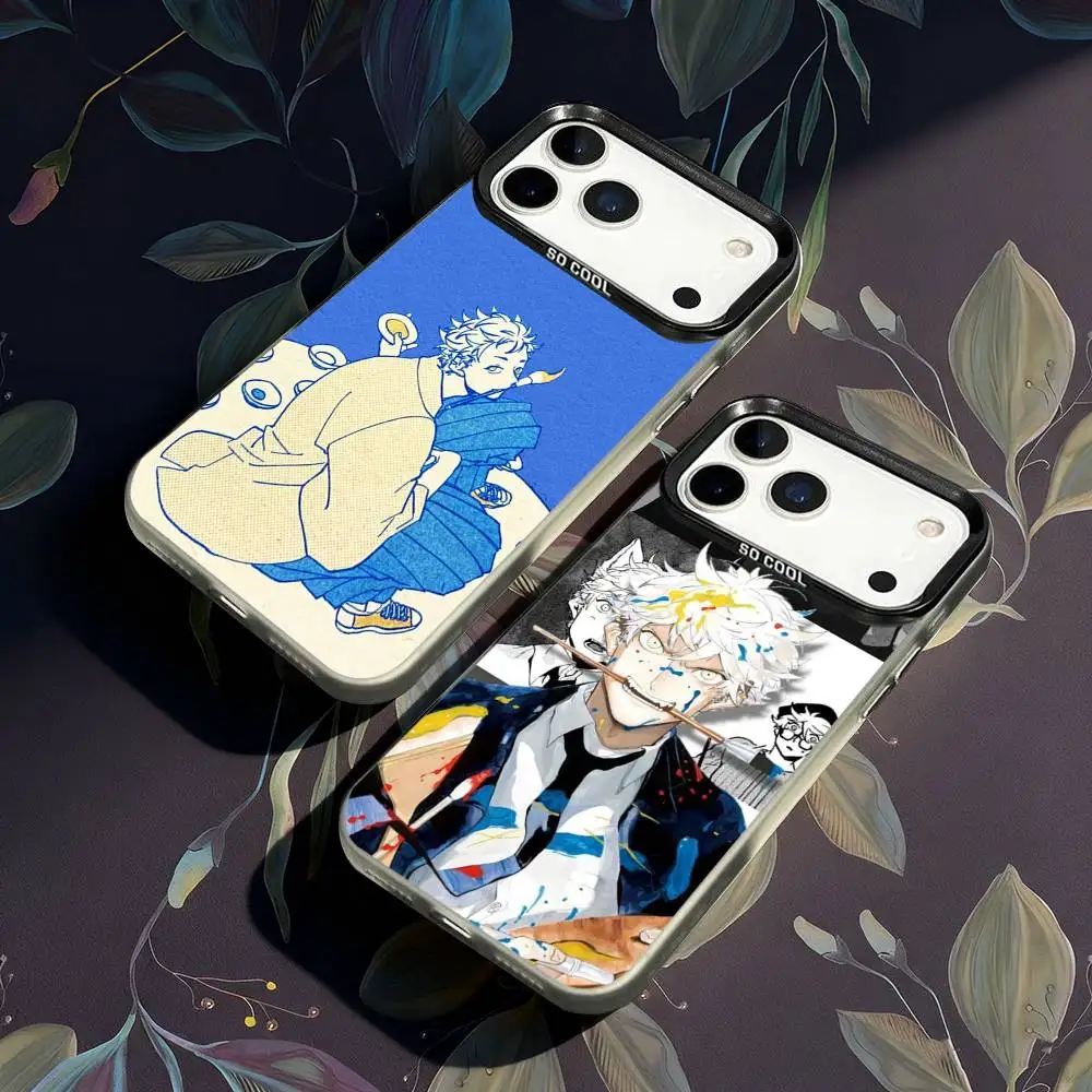 

Blue Period Anime Phone Case For iPhone 17,16,15,14,13,12,X,8,Pro,Max,Plus,E,SE4,Air,Mini IMD Matte Black