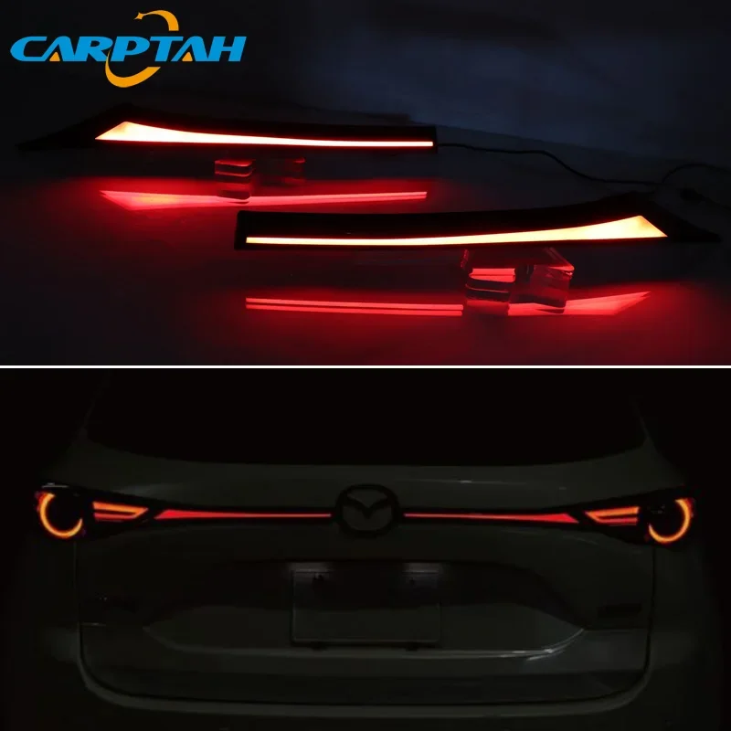 Car LED Rear Bumper Lamps For Mazda CX-5 2017 2018 2019 2020 Fog Lamps Brake Turn Signal Reflector Indicators Taillights