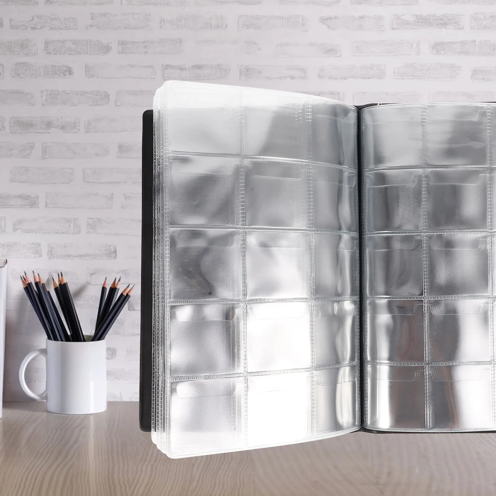 Premium Coin Collection Book Large Capacity Portable Coin Album for Coins Medallions Tokens Protective Transparent Dual-Sided