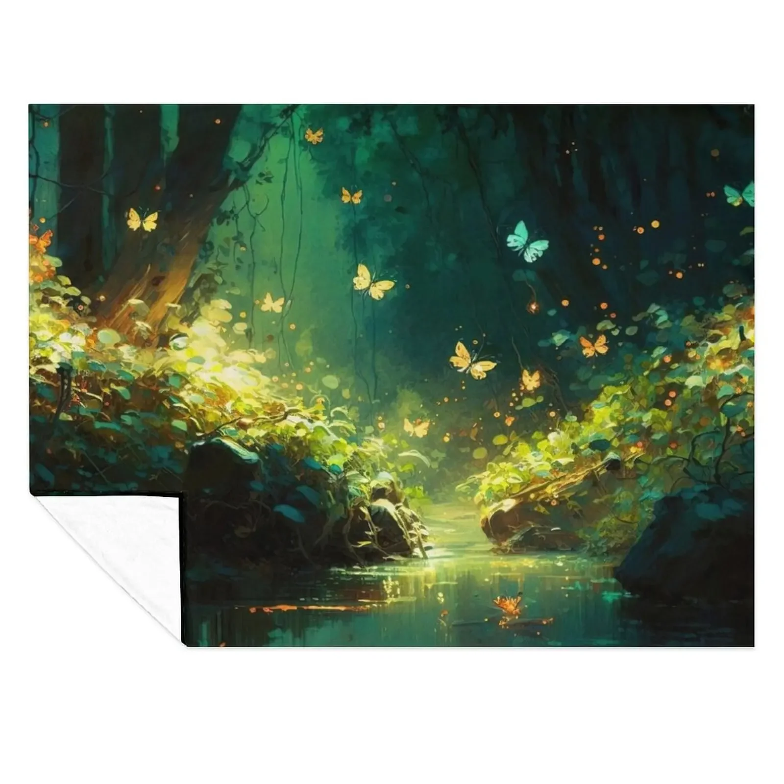 

Walking through the fairy forest Throw Blanket Sleeping Bag warm for winter Quilt Decorative Throw Blankets