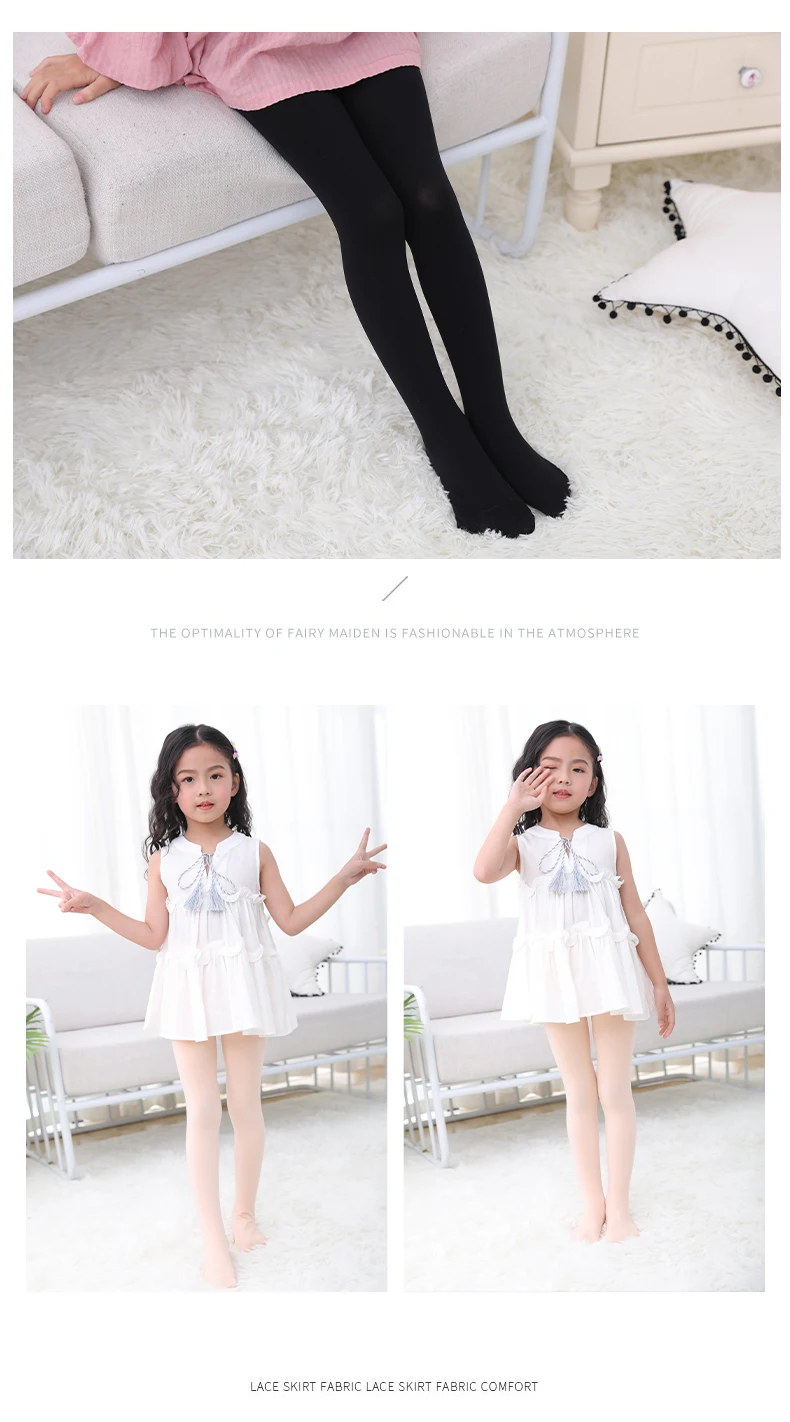 Frühling Mehrfarbige Kinder Mädchen Strumpfhose Ballett Tanzstrumpfhose Kleinkind Kinder Strümpfe Samt Weiß Herbst Baby Schüler Strumpfhose – Detail 4