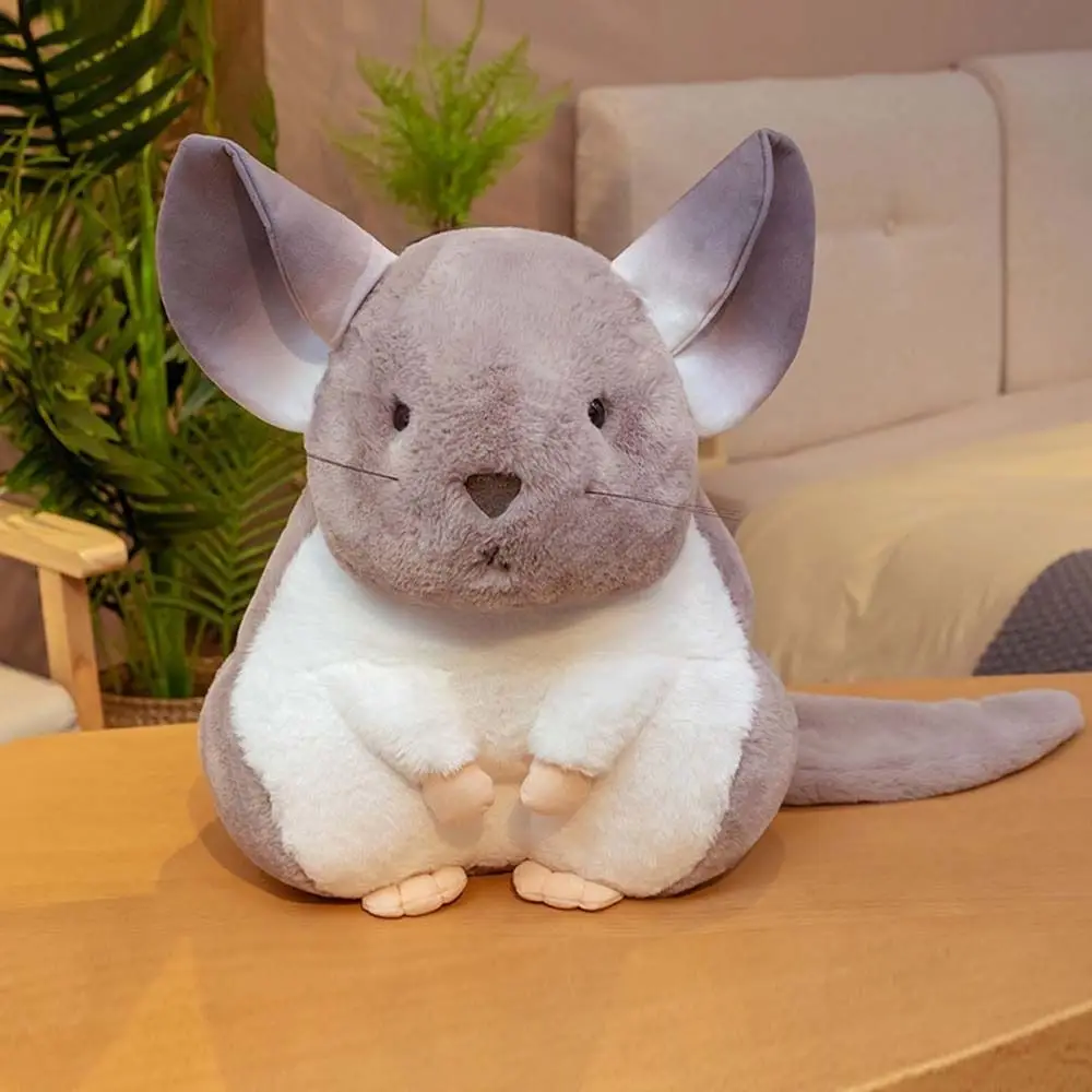 Almohada de peluche para decoración de sofá, muñeco de peluche de Chinchillas, hámster