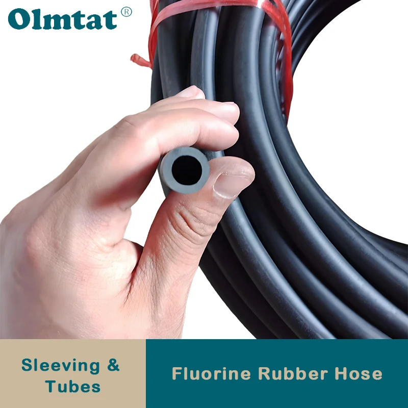 

Fluorine Rubber Hose Diameter 2 3 4 5 6 7 8 10 12 16 18 19 25mm FKM Viton Tube Acid-base Heat Oil Resistant Fluororubber Tubing