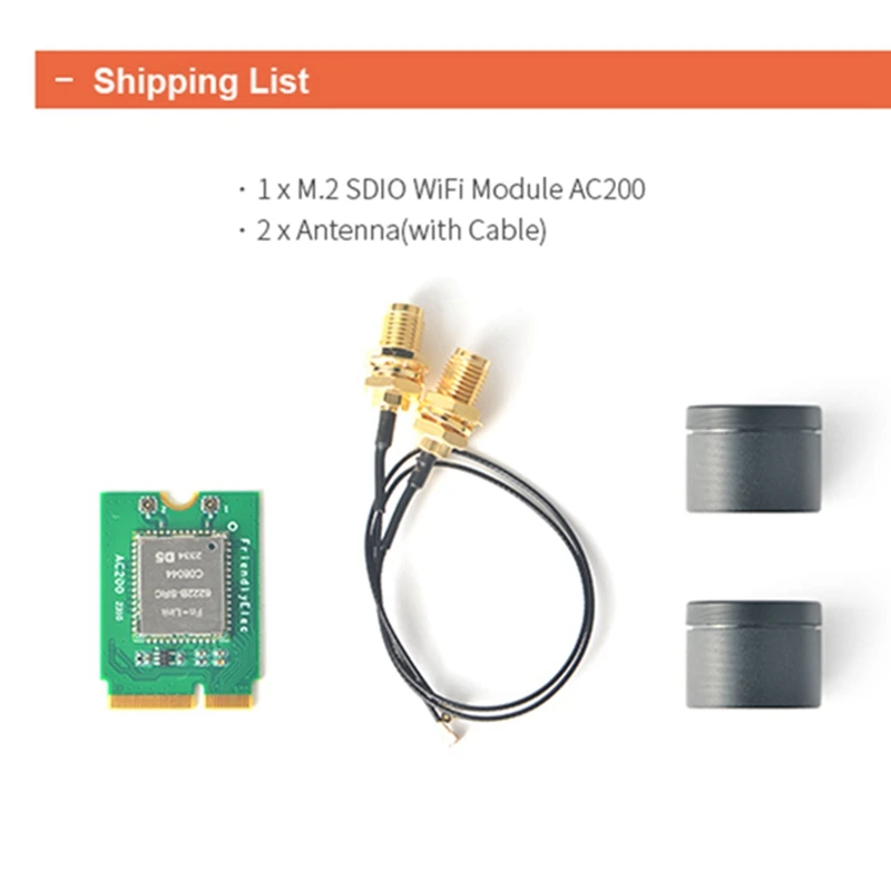 M.2 SDIO Wifi Module AC200 For R2S Plus