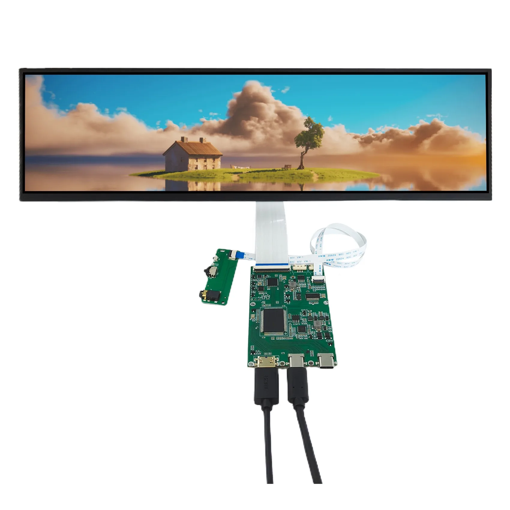 

H/D USB C Type C LCD Controller Board And 14.5inch 2560X720 2K IPS LCD Screen