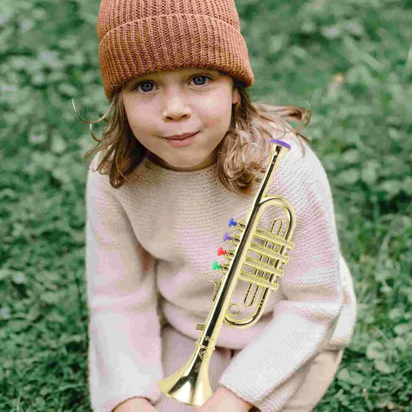 Trompette Portable, jouet, Instruments simulés, jeu éducatif pour enfants, accessoire de Performance sur scène, Musical Abs