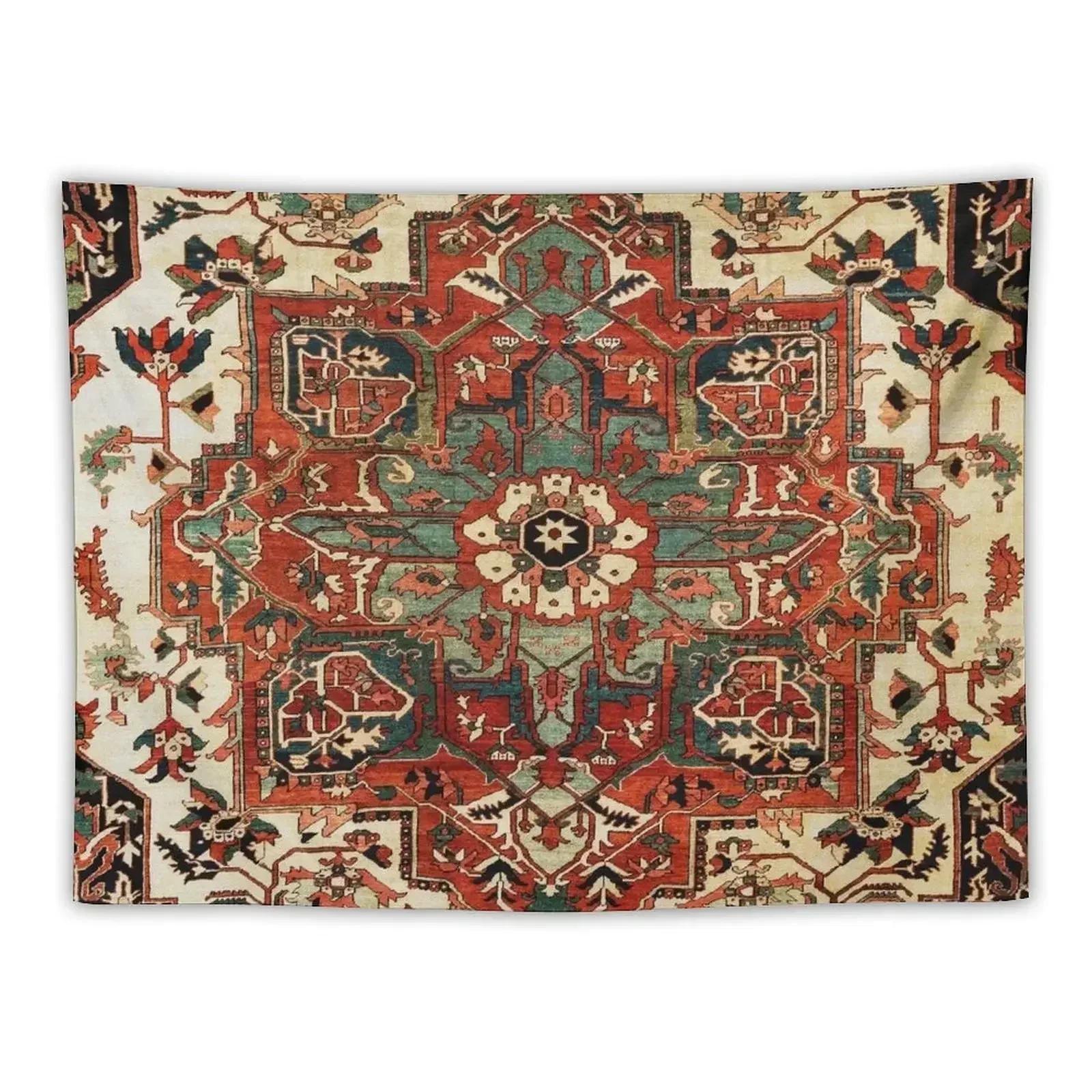 Antique Persian Heriz Rug Print Tapestry Bedrooms Decorations Room Decoration Accessories Tapestry