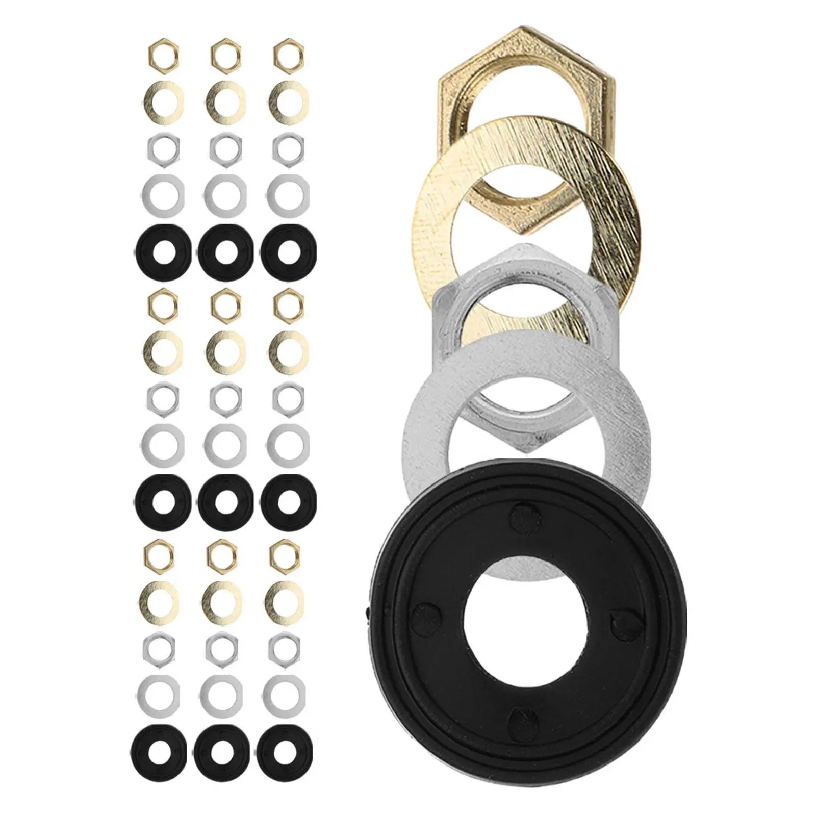 40 Sets Clock Bushing Repair Tools Nuts Washers Maintenance Supplies Parts and Accessories Mechanism Fittings