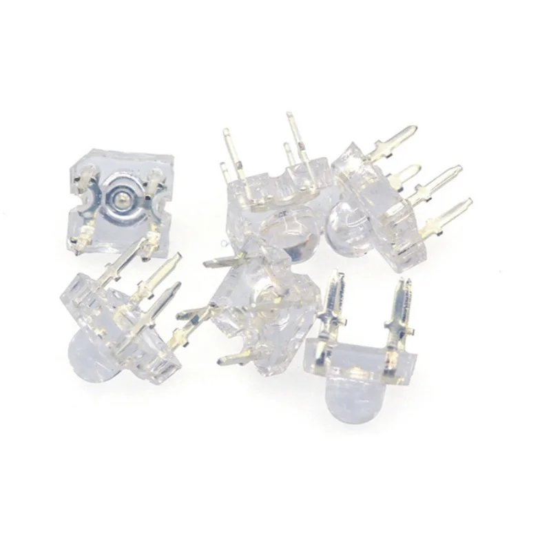 High-brightness 5mm LED beads, piranha light-emitting diodes, red, white, emerald green, blue and yellow LED through-hole 4-pin