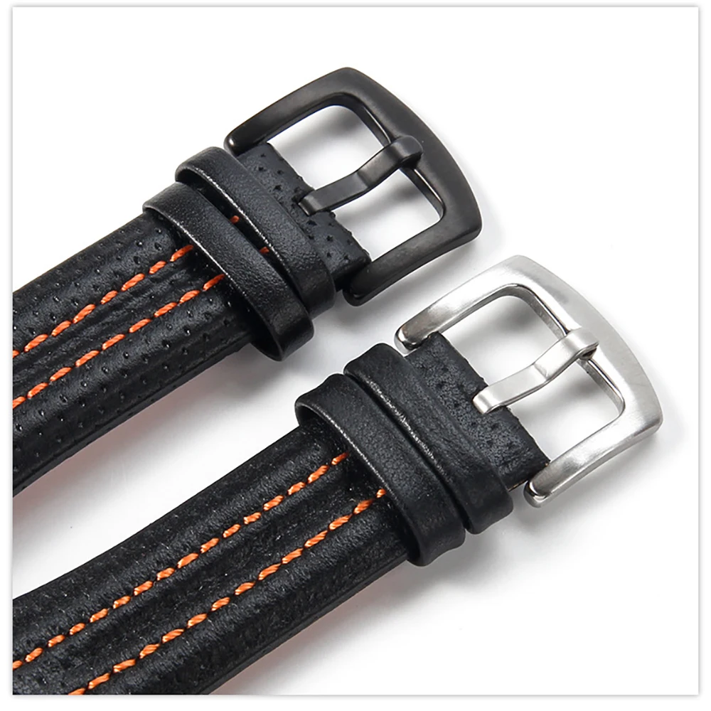 Watch Straps for Seiko Sportura Genuine Leather Watchband 15X27MM Men Sport Watch Bracelet SNL029P2 SNL021P1 SNA595P2 SNL017P1