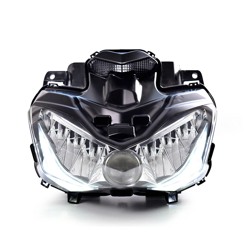 

KT Motorcycle Full LED Headlight Assembly for Kawasaki Z900 2017-2019 White Angel Wing Front Headlamp Completed