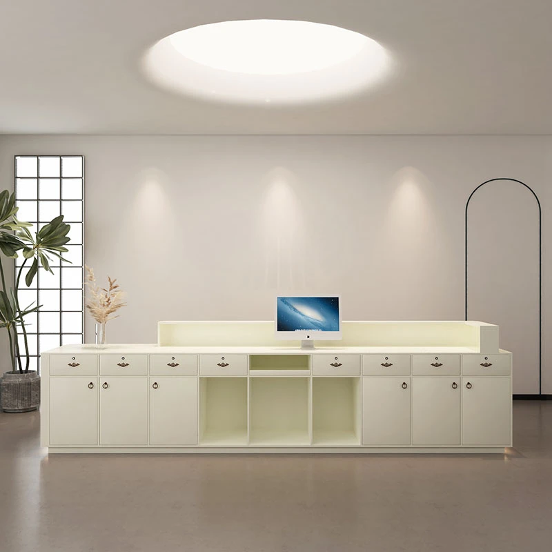 Console Cashiers Reception Desk Luxury Computer Storage Workbench Reception Desk Drawers Scrivania Reseption Office Furniture